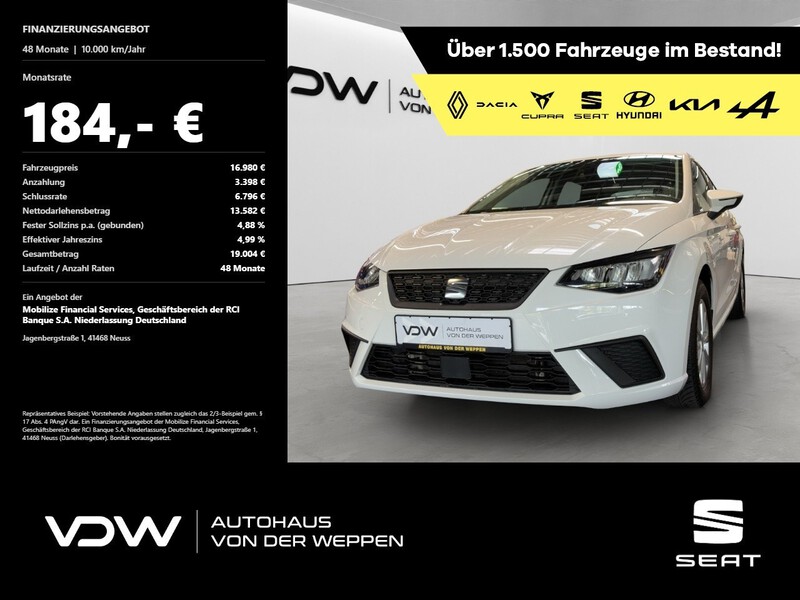 Fahrzeugabbildung Ibiza Style Edition 1.0 TSI 85 kW (116 PS) 7-Gang-DSG Bild 1 von 15