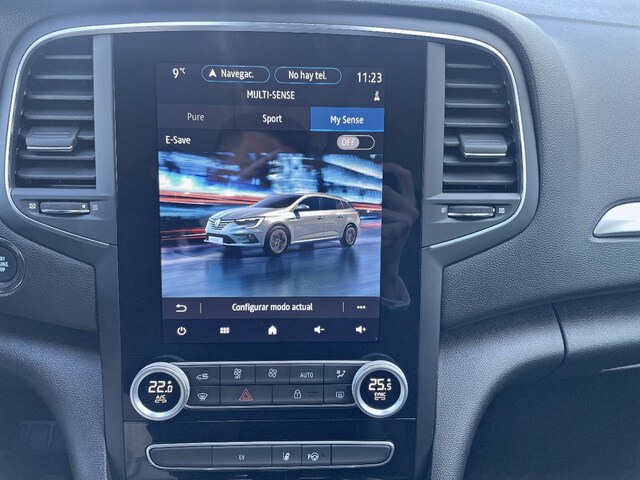Inside Mégane Sport Tourer Híbrido Enchufable  Blanco Glaciar